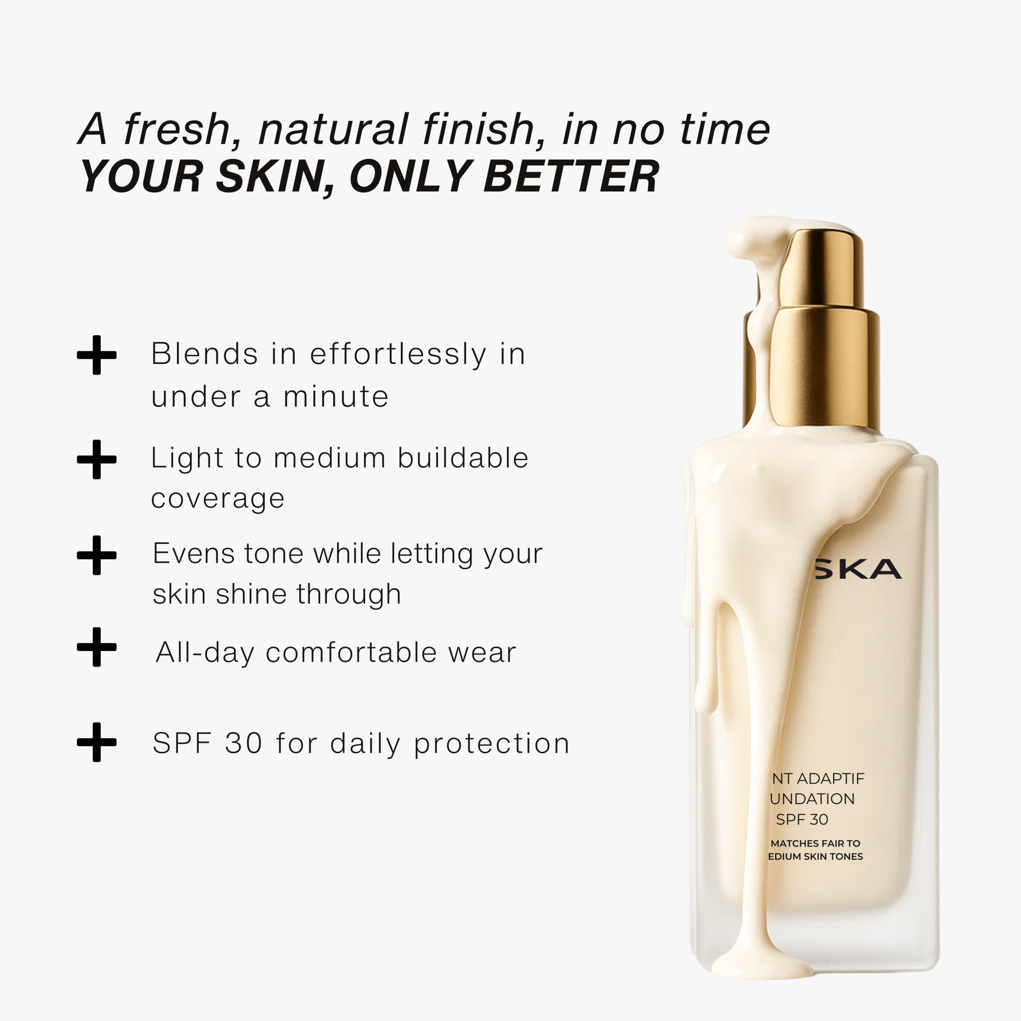 Teint Adaptif Foundation SPF 30 - Moska Cosmetics